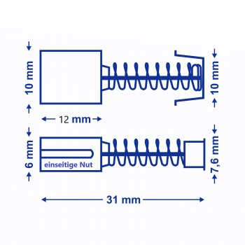 RC-18336 carbon brush pair 6x10x12mm for e.g. Einhell, DWT, Blaukraft BWS 125 E-960 Angelgrinder, D-011